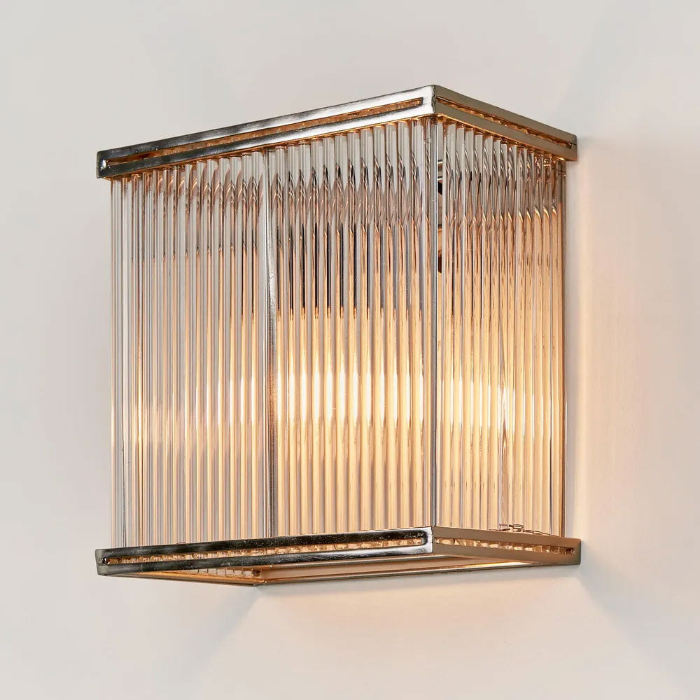 Verre Rectangular Wall Light Silver - ELJE13654