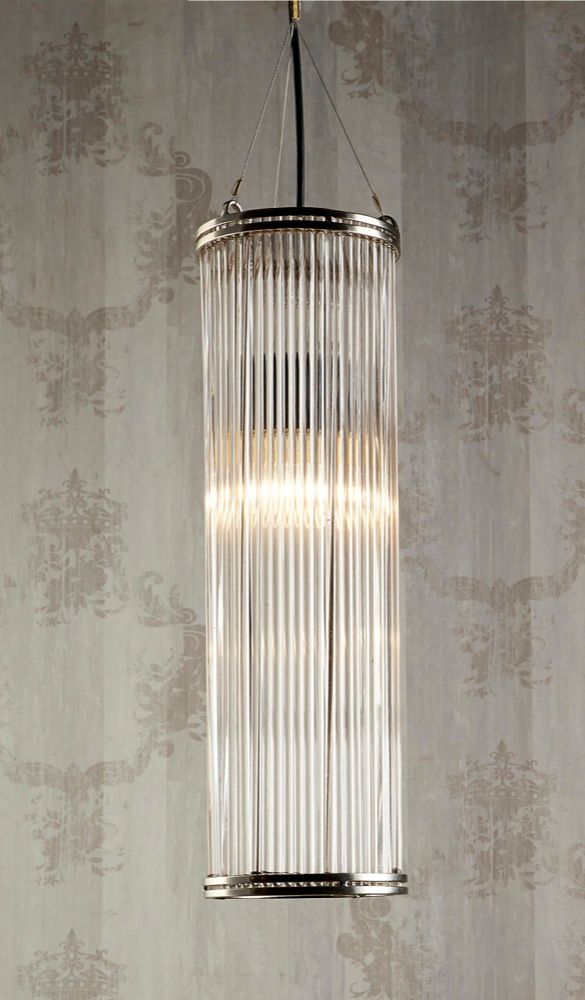 Verre Glass Pendant Large Nickel - ELJE13702