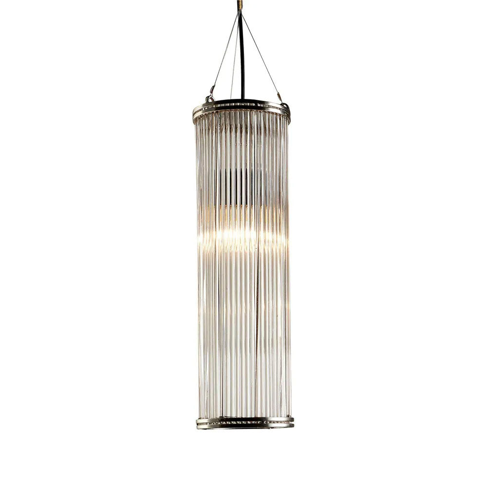 Verre Glass Pendant Large Nickel - ELJE13702