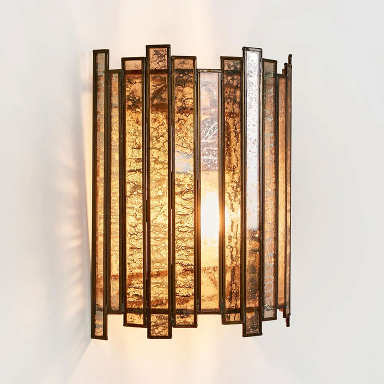 Monroe 1 Light Tiffany Half Round Wall Lamp - ELJE13801