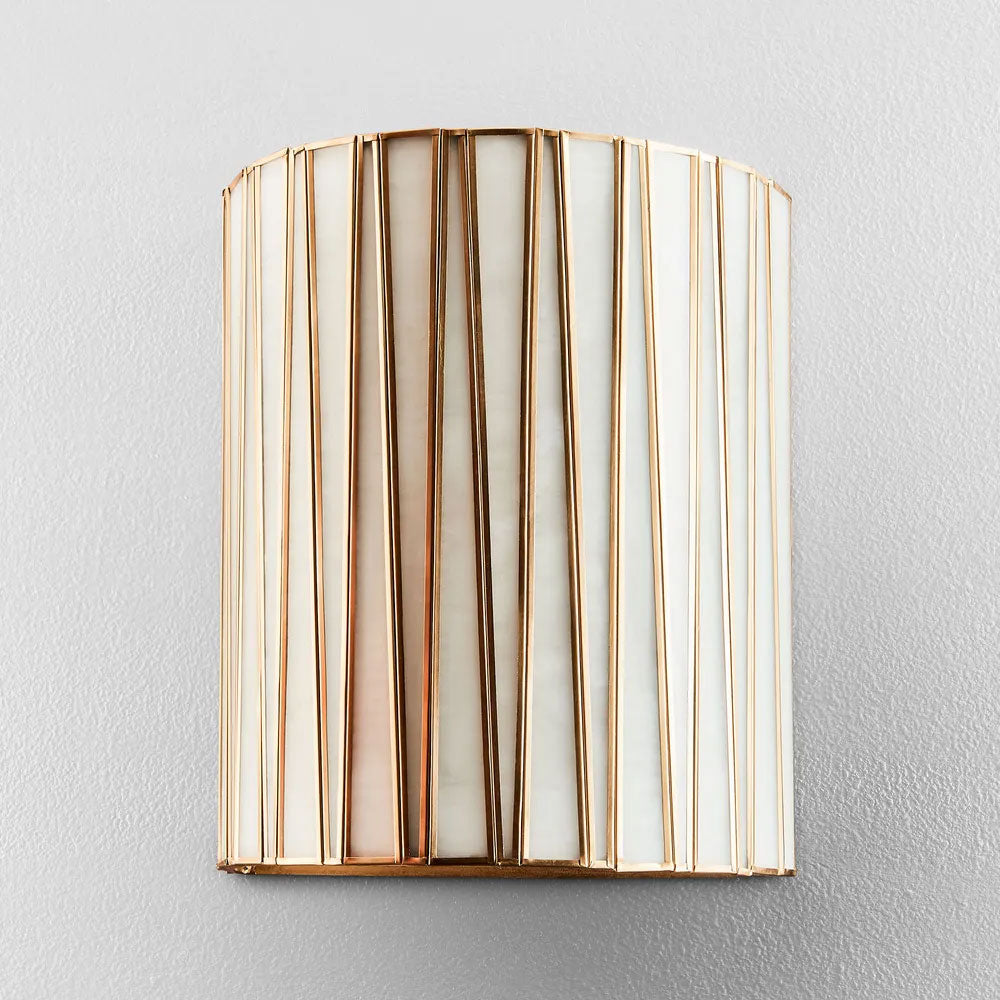 Destiny Half Round Wall Light Brass - ELJE23090