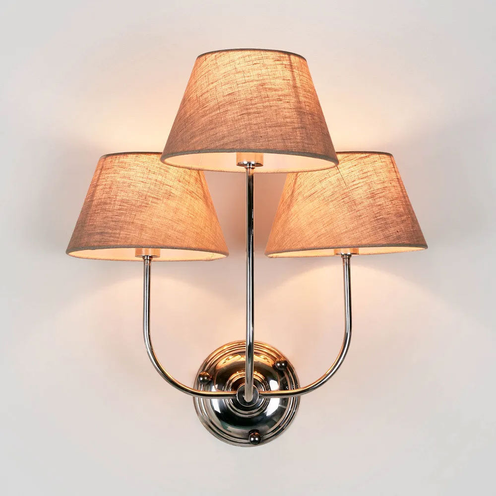 Trilogy 3 Light Wall Light With Shades - ELPIM30755AS
