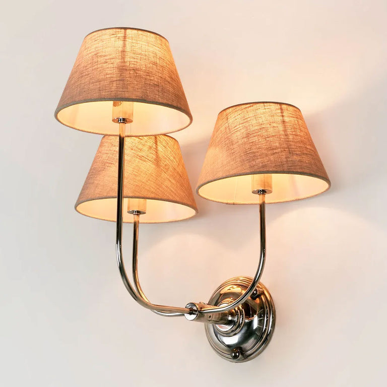 Trilogy 3 Light Wall Light With Shades - ELPIM30755AS