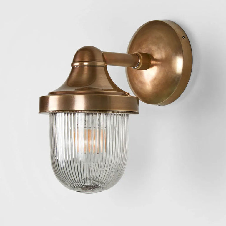 Jade Outdoor Wall Light Antique Brass IP54 - ELPIM31070AB