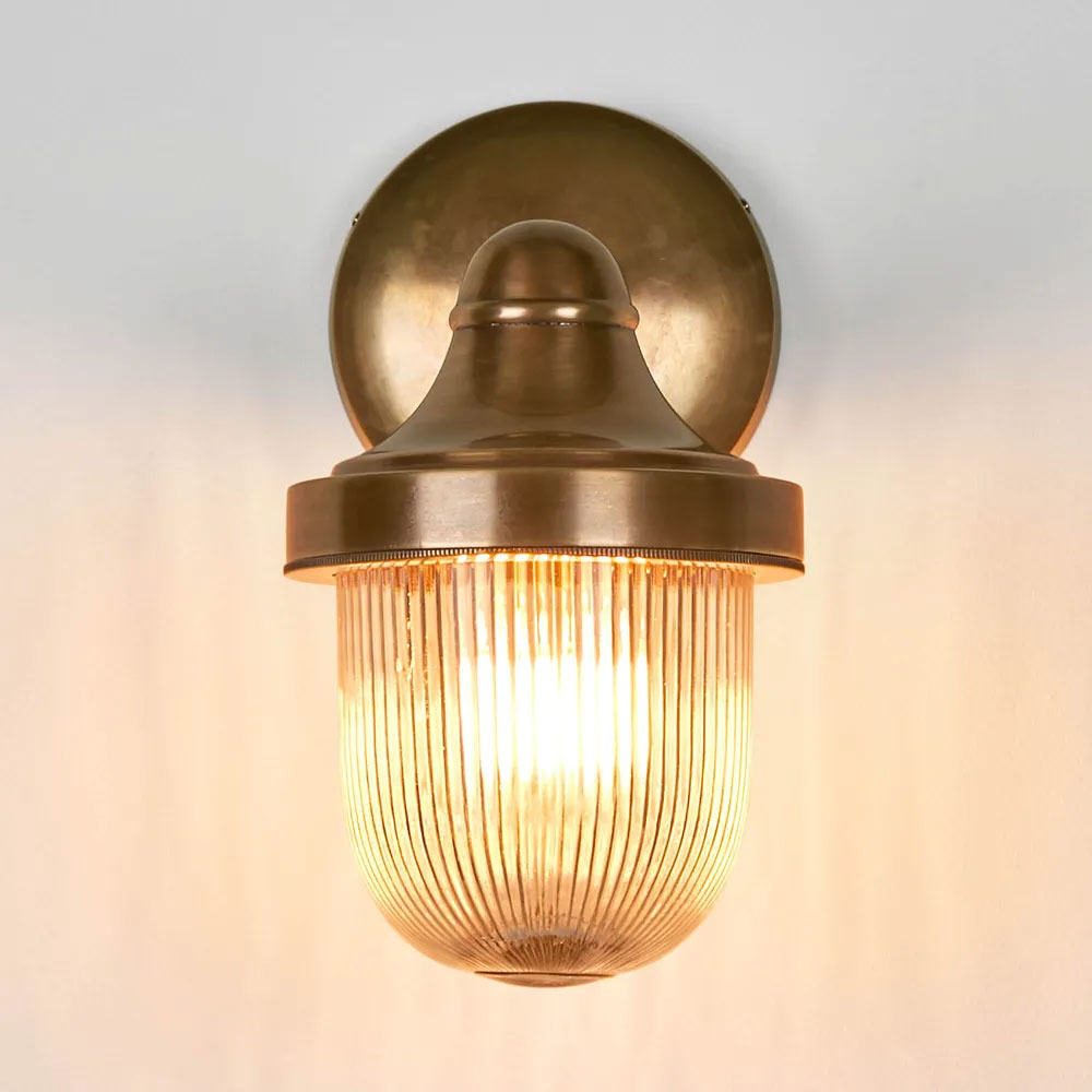 Jade Outdoor Wall Light Antique Brass IP54 - ELPIM31070AB