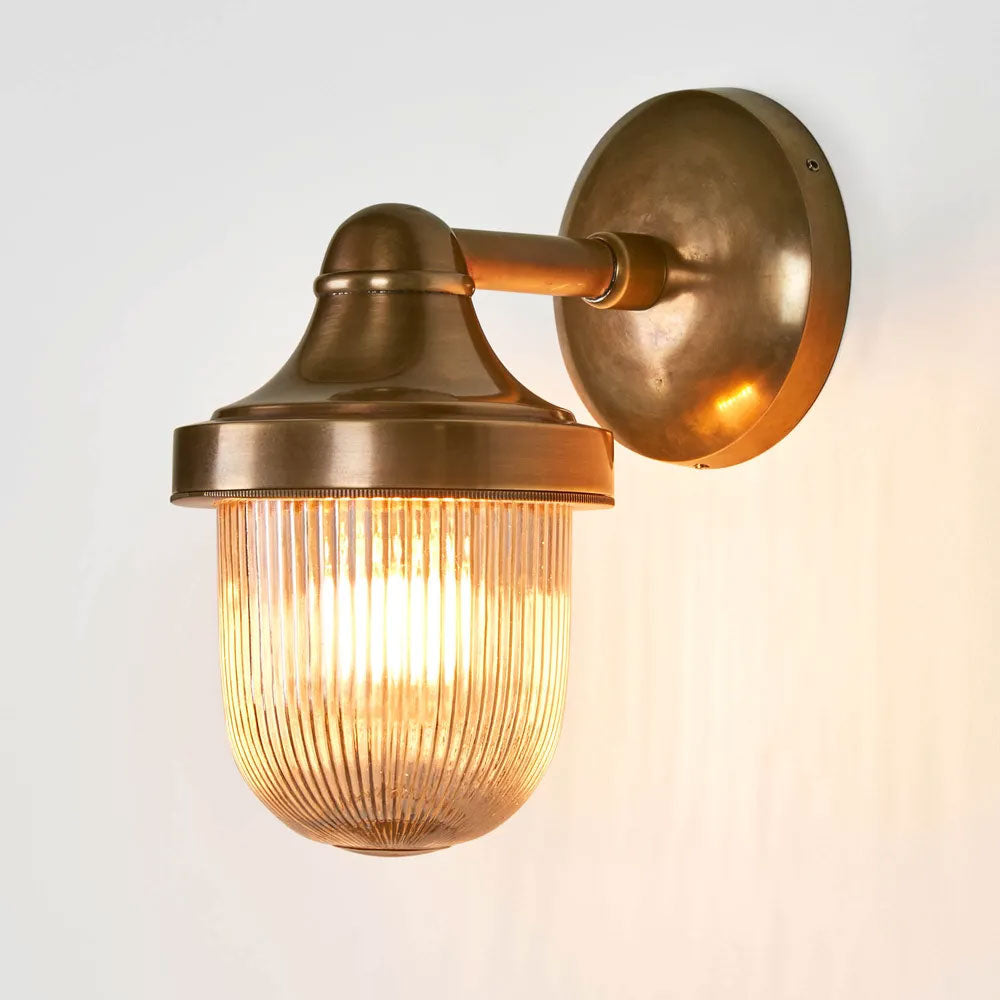 Jade Outdoor Wall Light Antique Brass IP54 - ELPIM31070AB