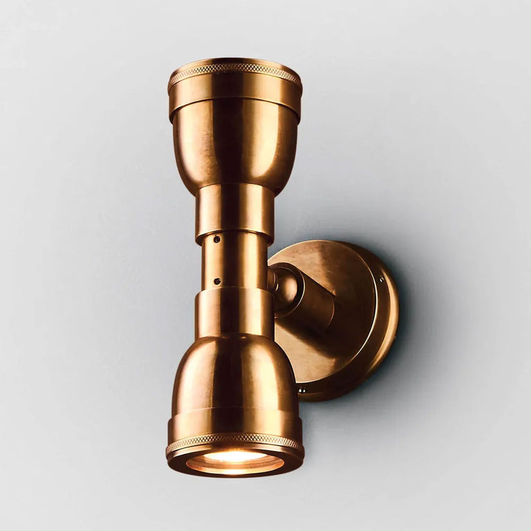 Bayport 2 Light Outdoor Wall Light Antique Brass IP54 - ELPIM31165AB
