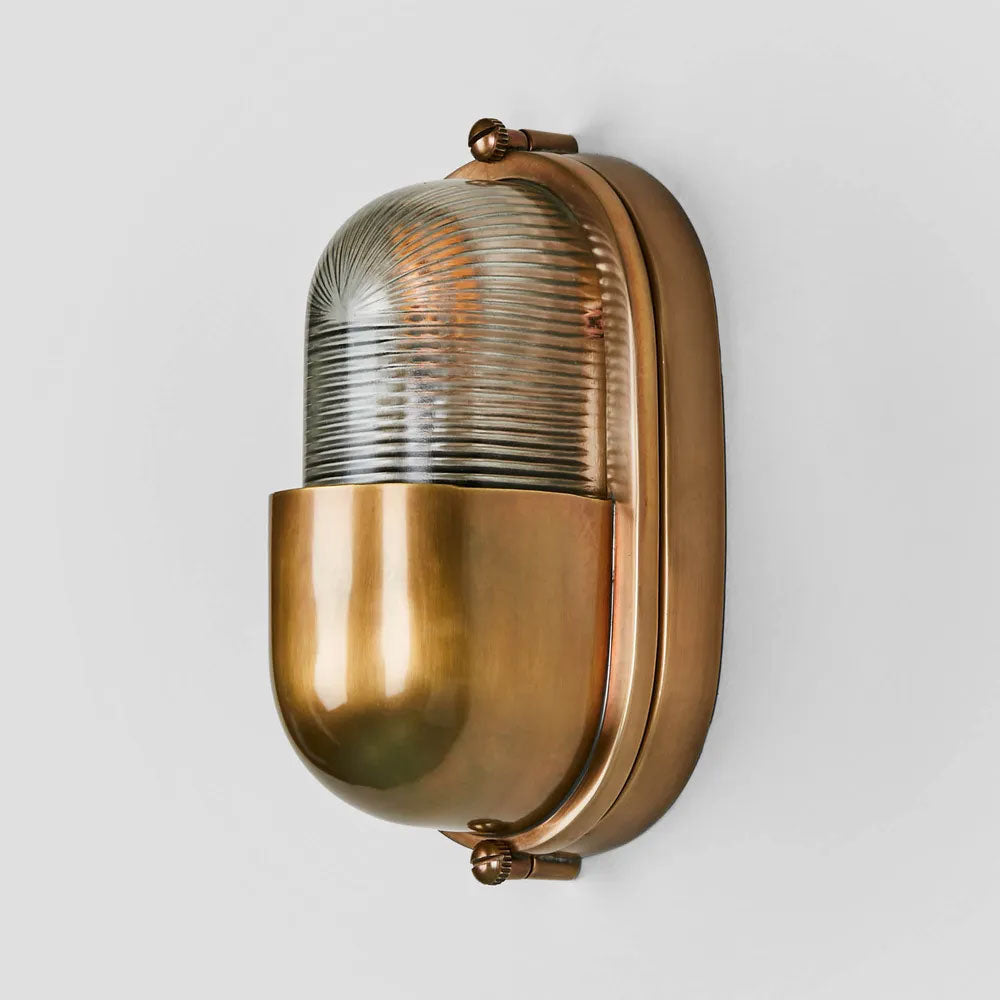 Anchor Outdoor Wall Light Antique Brass IP54 - ELPIM31211AB