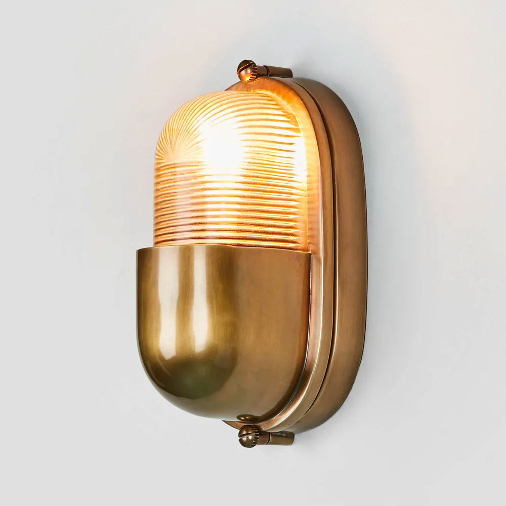 Anchor Outdoor Wall Light Antique Brass IP54 - ELPIM31211AB