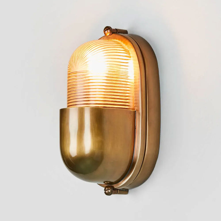 Anchor Outdoor Wall Light Antique Brass IP54 - ELPIM31211AB