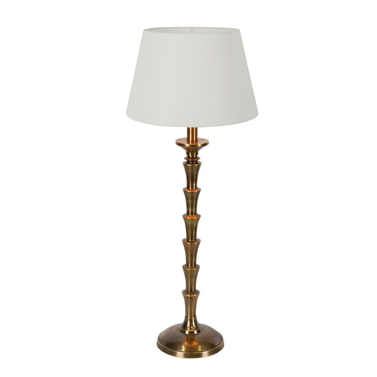 Jordan Table Lamp Antique Brass With Ivory Shade - ELPIM31320AB