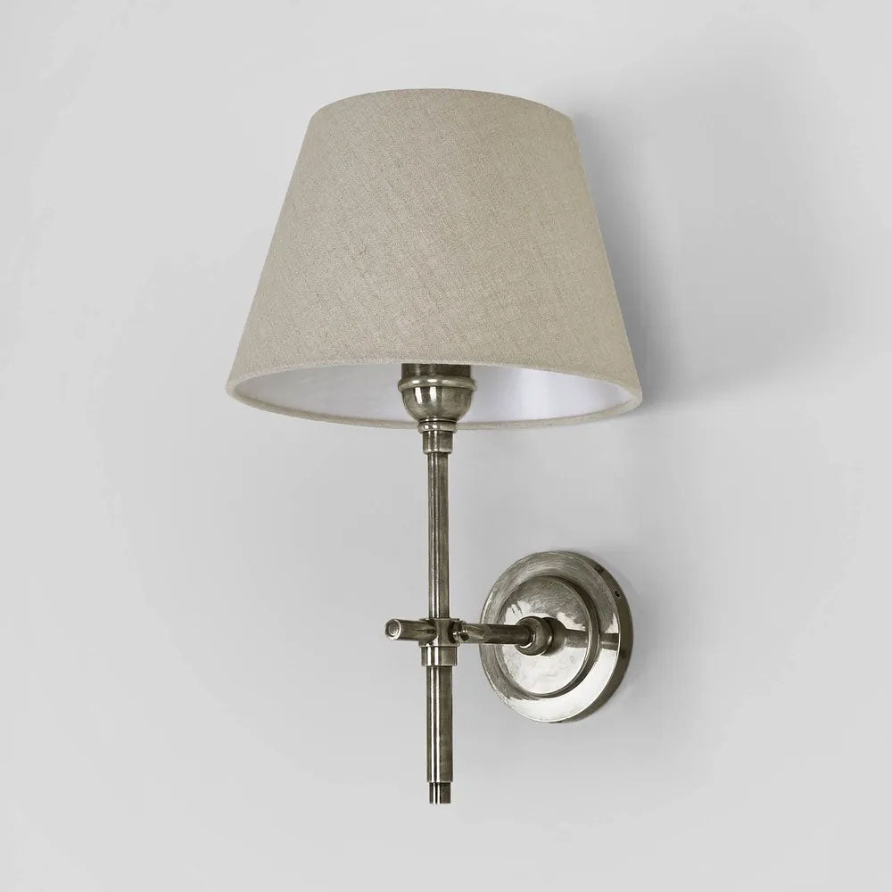 Dino 1 Light Wall Lamp Antique Silver With Shade - ELPIM31584AS
