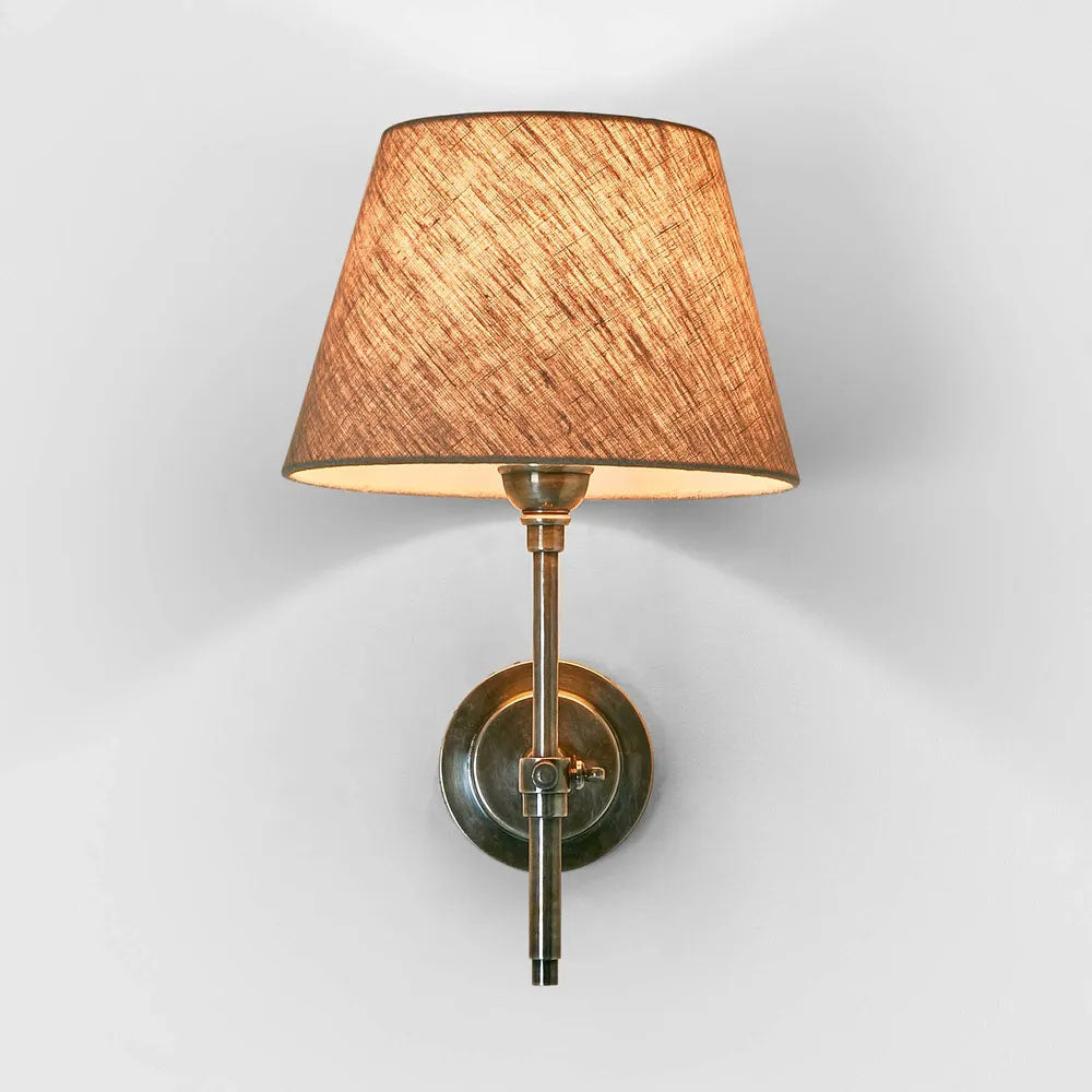 Dino 1 Light Wall Lamp Antique Silver With Shade - ELPIM31584AS