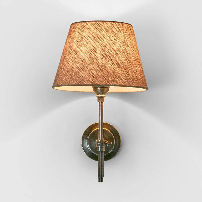 Dino 1 Light Wall Lamp Antique Silver With Shade - ELPIM31584AS