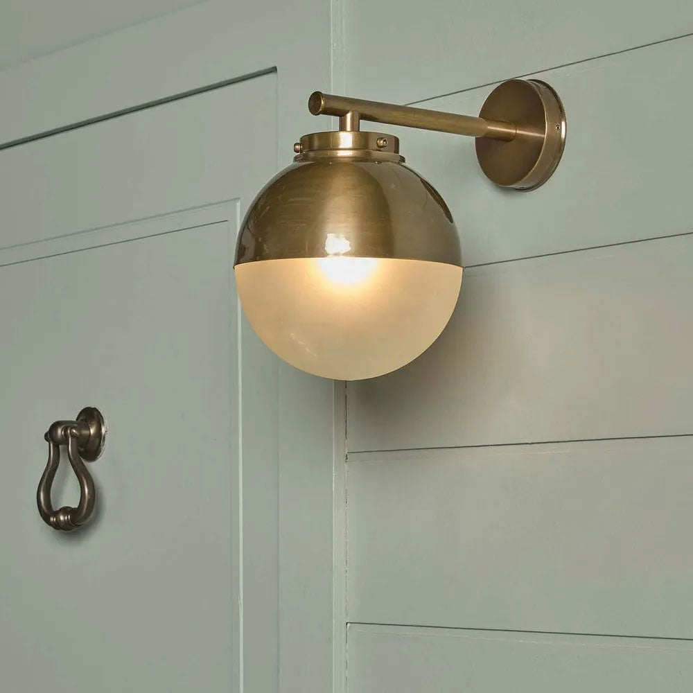 Carrington Outdoor Wall Light Antique Brass IP54 - ELPIM31662AB