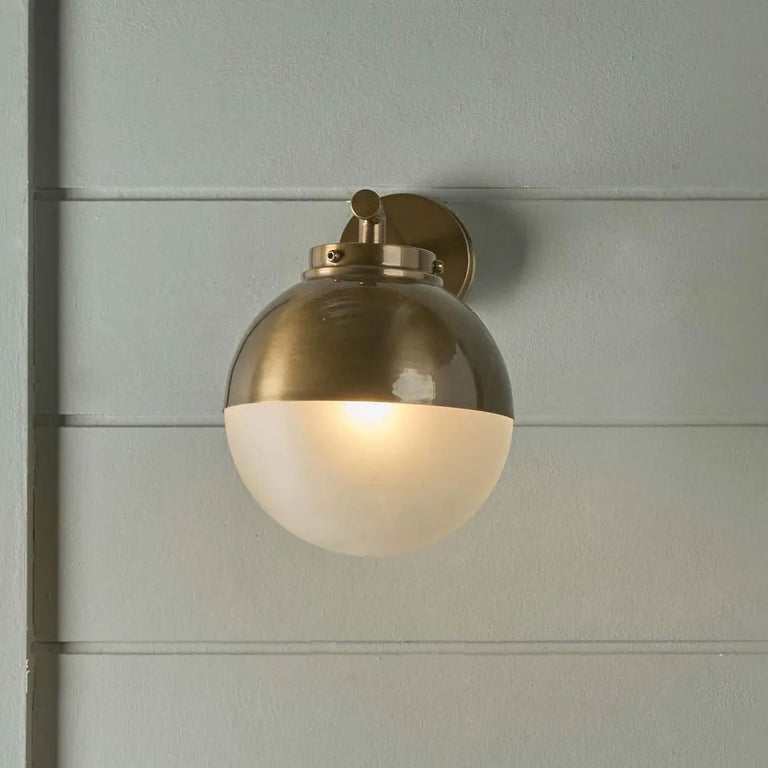 Carrington Outdoor Wall Light Antique Brass IP54 - ELPIM31662AB