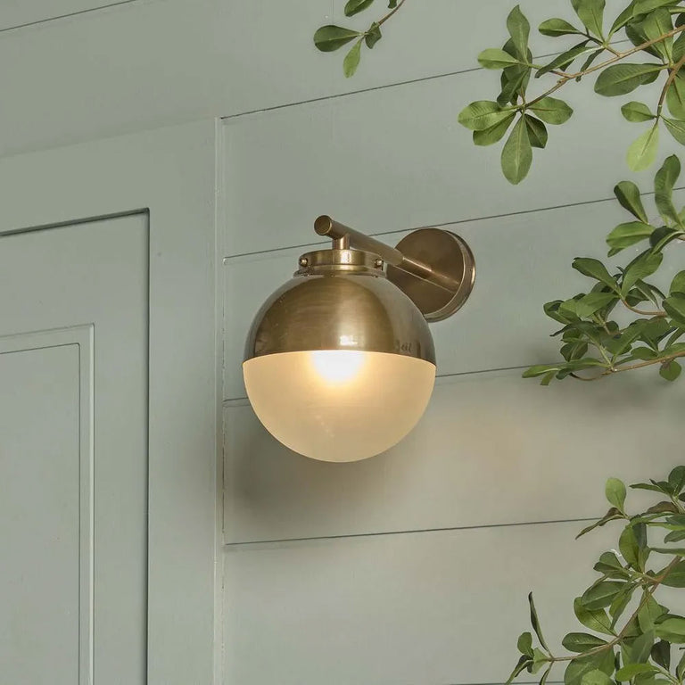 Carrington Outdoor Wall Light Antique Brass IP54 - ELPIM31662AB