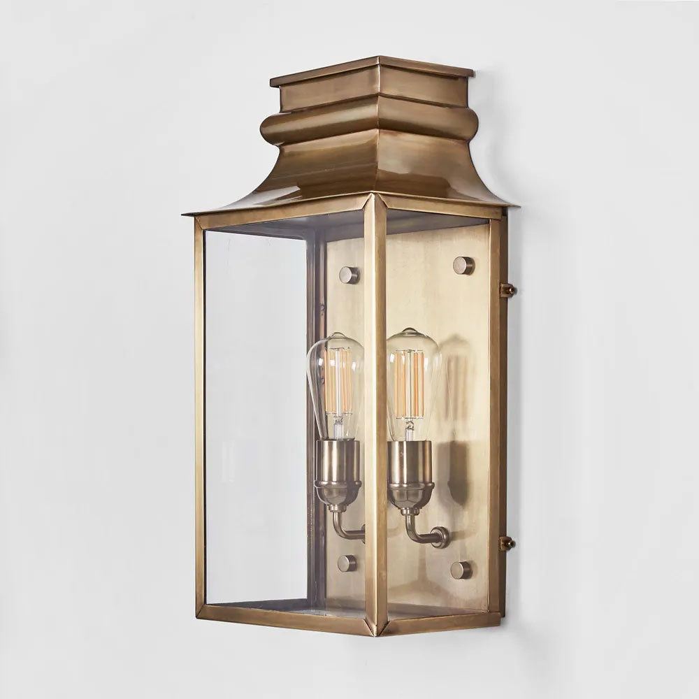 Westpoint Outdoor Wall Light Antique Brass IP54 - ELPIM31673AB