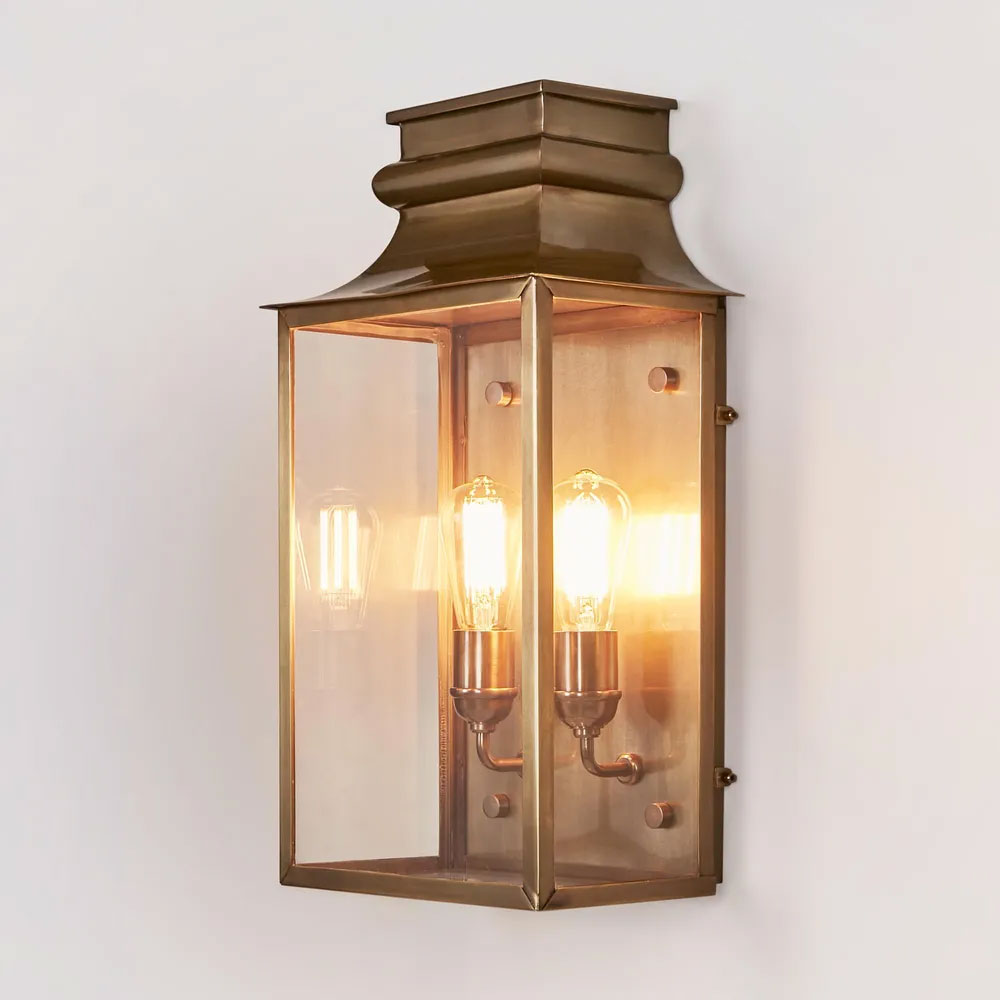 Westpoint Outdoor Wall Light Antique Brass IP54 - ELPIM31673AB