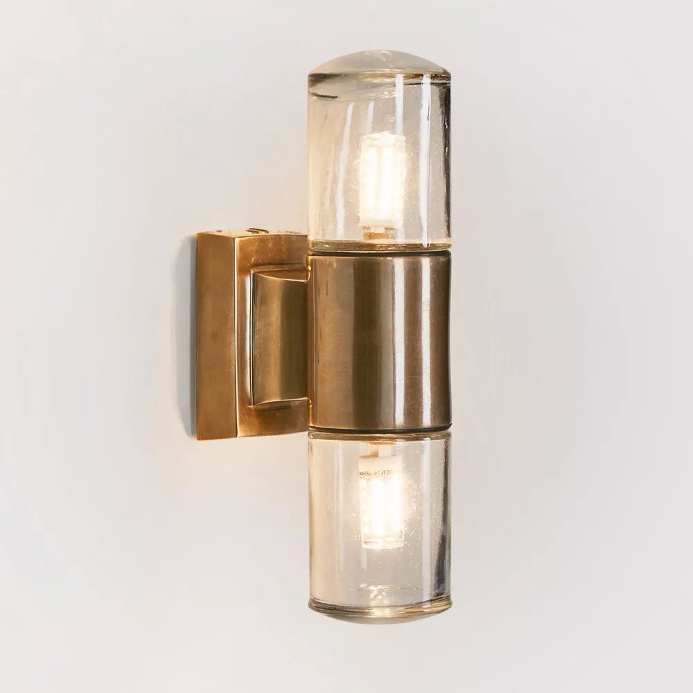 Plover Outdoor Wall Light Antique Brass IP54 - ELPIM31676AB