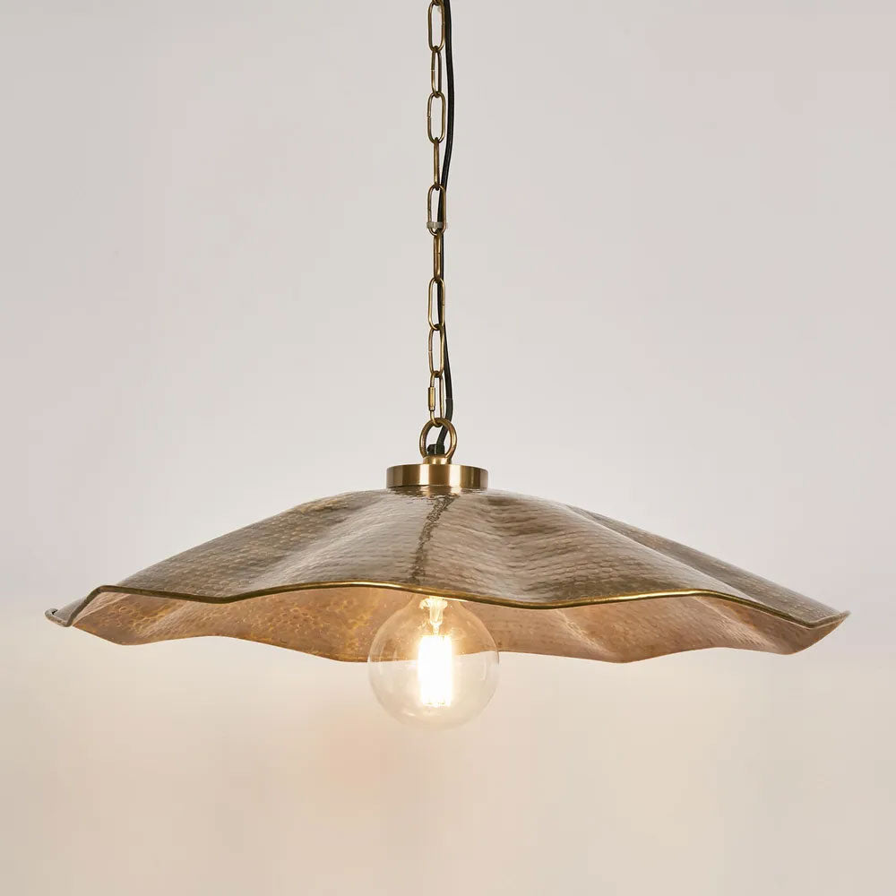 Melville Ceiling Pendant Hammered Antique Brass - ELPIM31726
