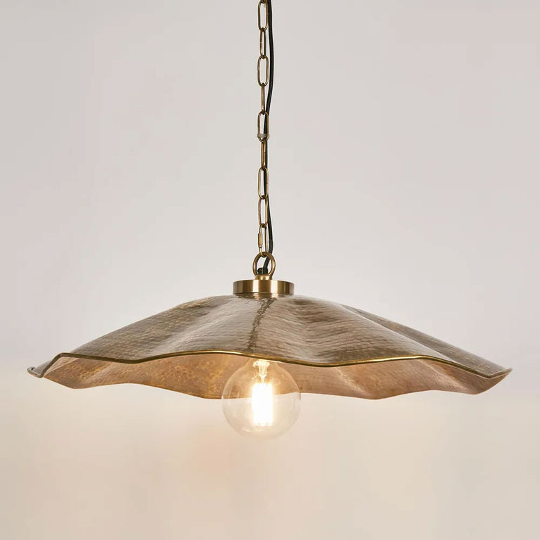 Melville Ceiling Pendant Hammered Antique Brass - ELPIM31726