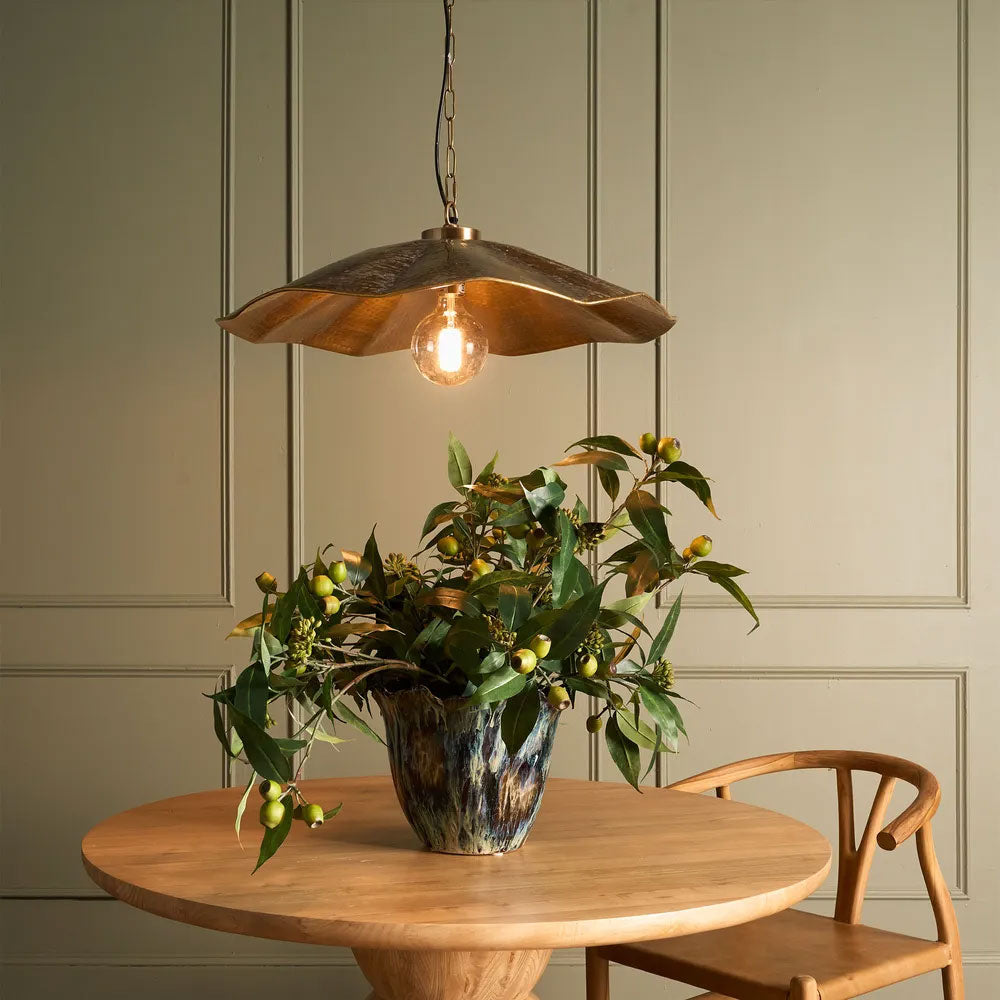 Melville Ceiling Pendant Hammered Antique Brass - ELPIM31726