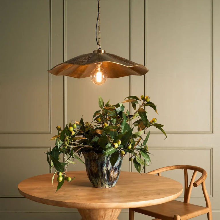 Melville Ceiling Pendant Hammered Antique Brass - ELPIM31726