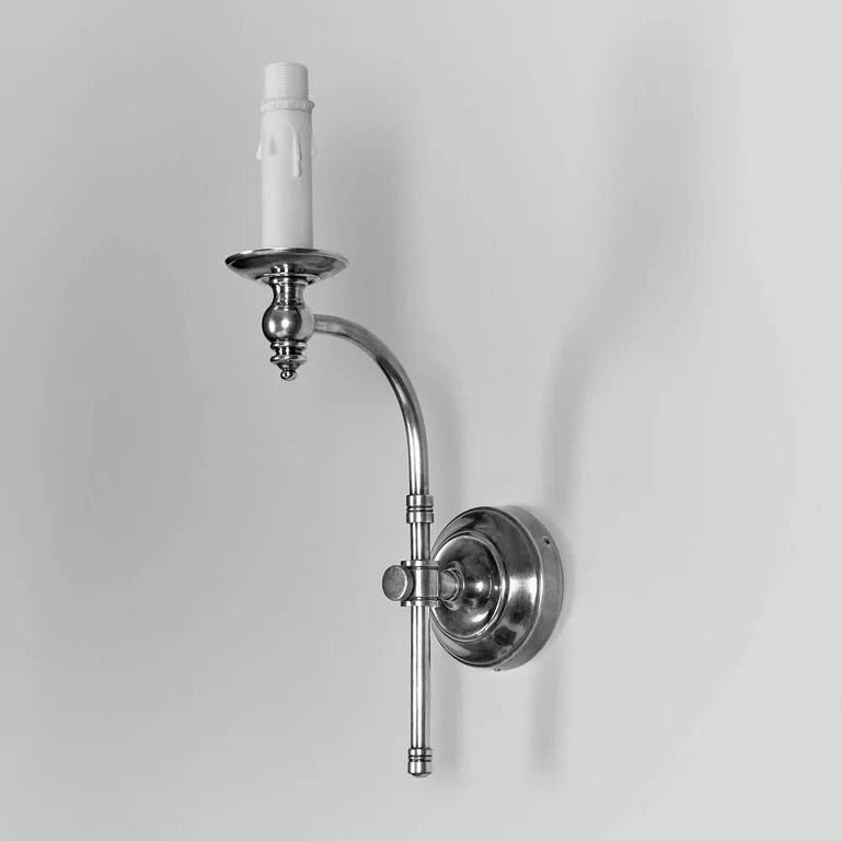 Soho Curved Wall Light Base Shiny Nickel - ELPIM50002SN