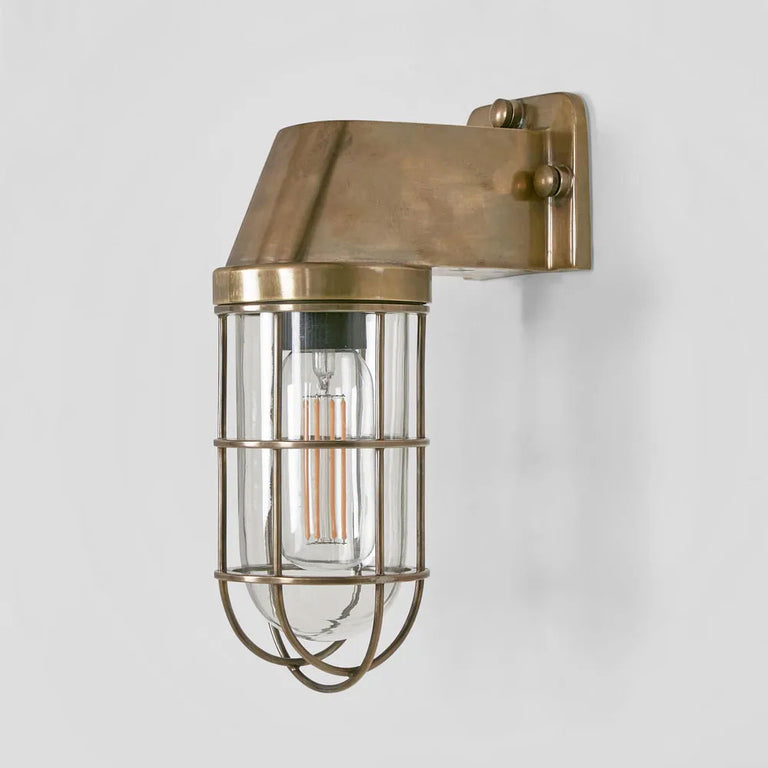 Royal London Outdoor Wall Light Antique Brass IP54 - ELPIM50401AB