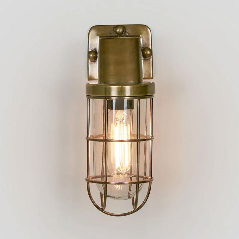 Royal London Outdoor Wall Light Antique Brass IP54 - ELPIM50401AB