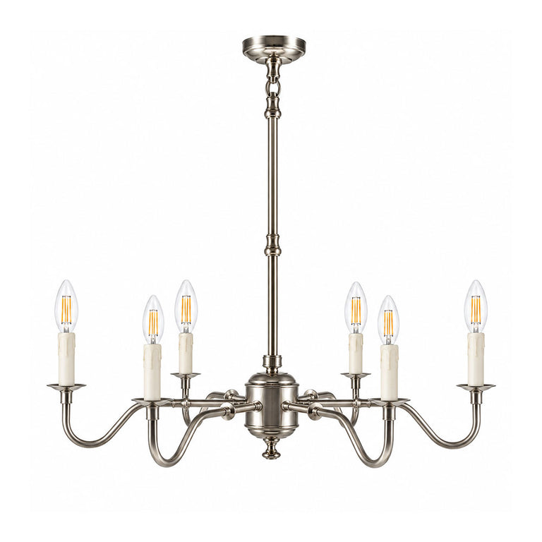 Prescot Chandelier Antique Silver - ELPIM50727AS