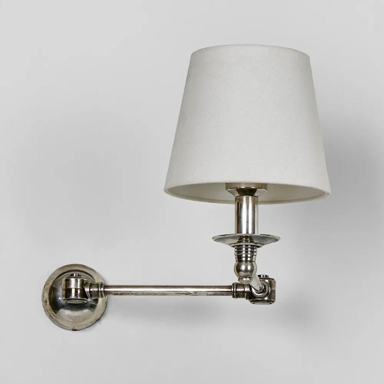 Portland Swing Arm Wall Light Silver With Shade - ELPIM50764AS