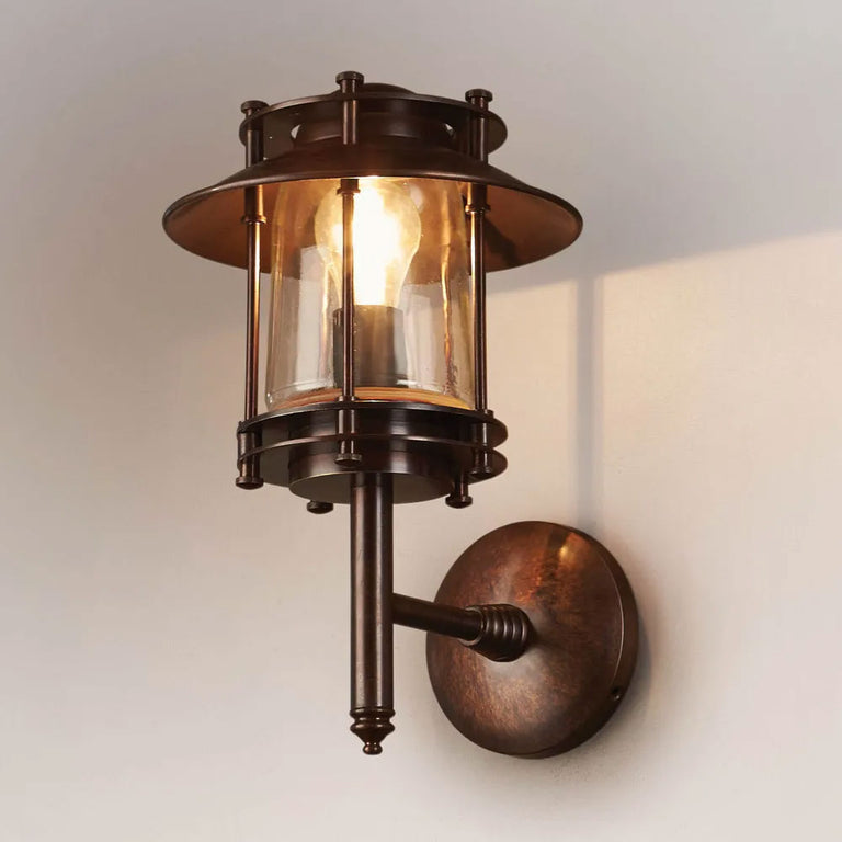 Turner Outdoor Wall Light Dark Brass IP54 - ELPIM50884ABD