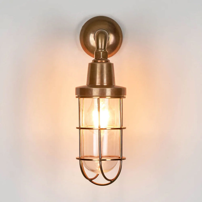 Starboard Outdoor Wall Light Antique Brass IP54 - ELPIM51046AB