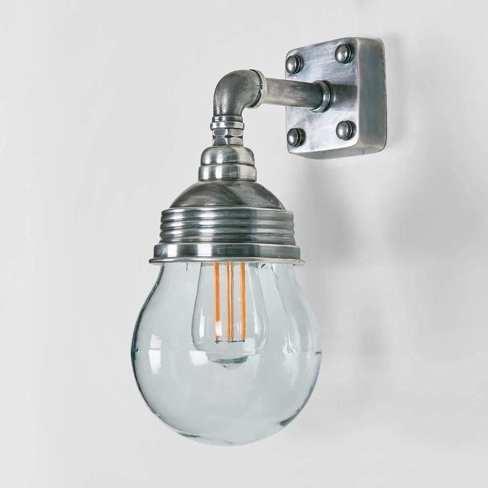 Dover Outdoor Wall Light Antique Silver IP54 - ELPIM51119AS