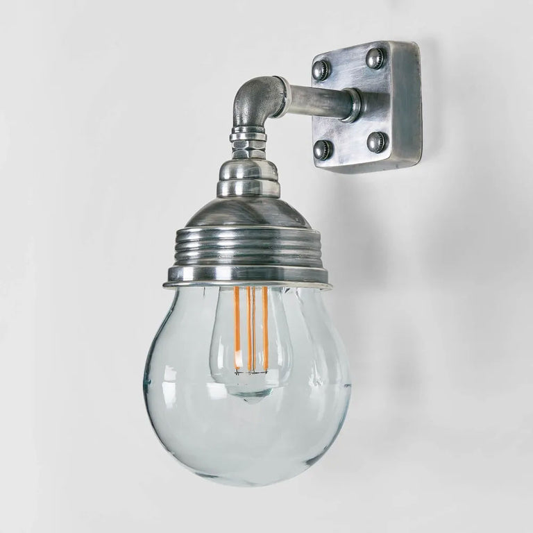 Dover Outdoor Wall Light Antique Silver IP54 - ELPIM51119AS