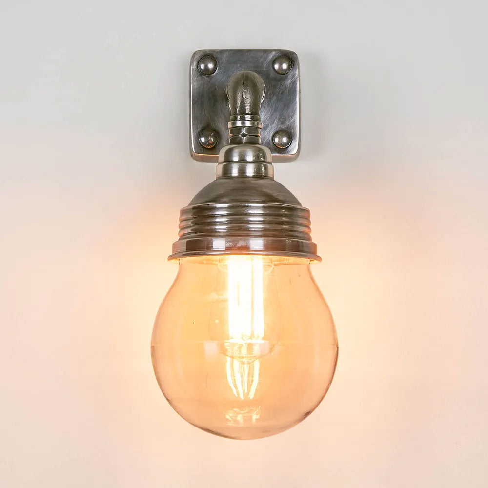Dover Outdoor Wall Light Antique Silver IP54 - ELPIM51119AS