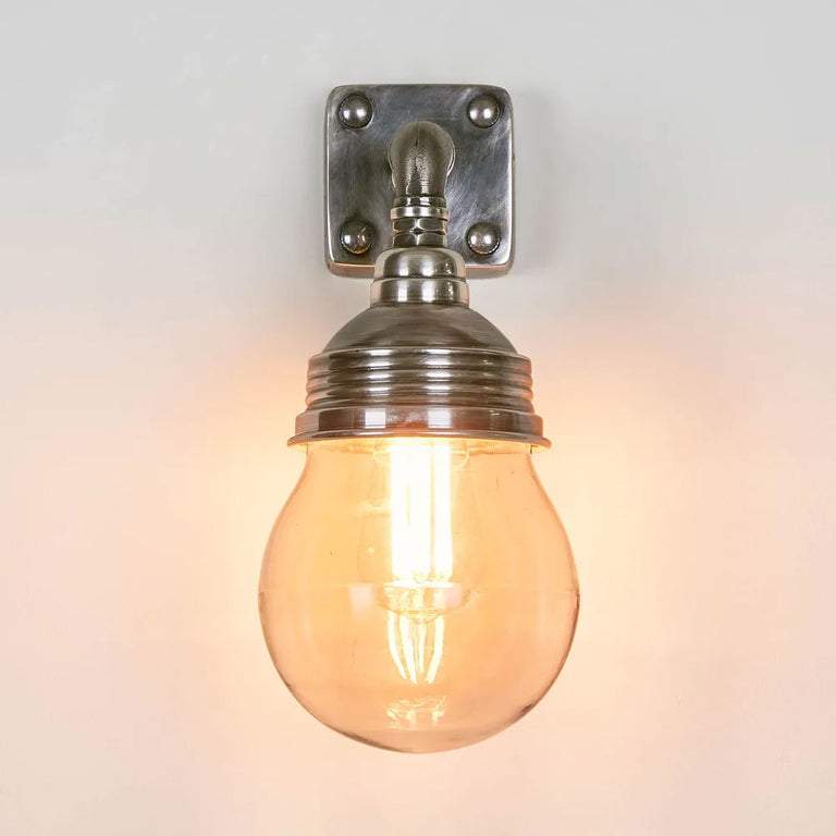 Dover Outdoor Wall Light Antique Silver IP54 - ELPIM51119AS