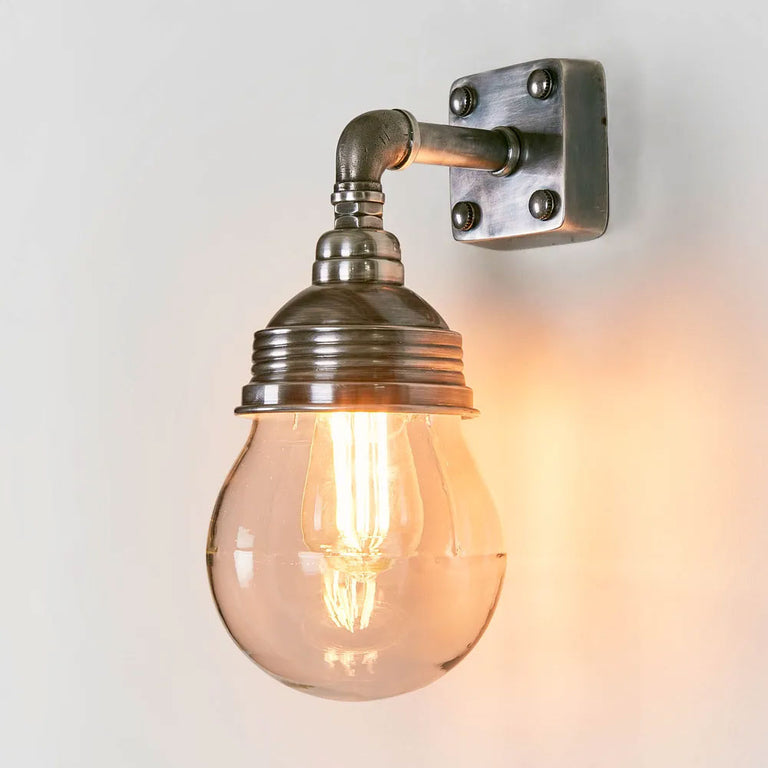 Dover Outdoor Wall Light Antique Silver IP54 - ELPIM51119AS