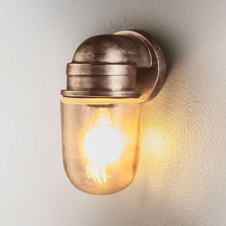Nautical Outdoor Wall Light Antique Brass IP54 - ELPIM51505AB