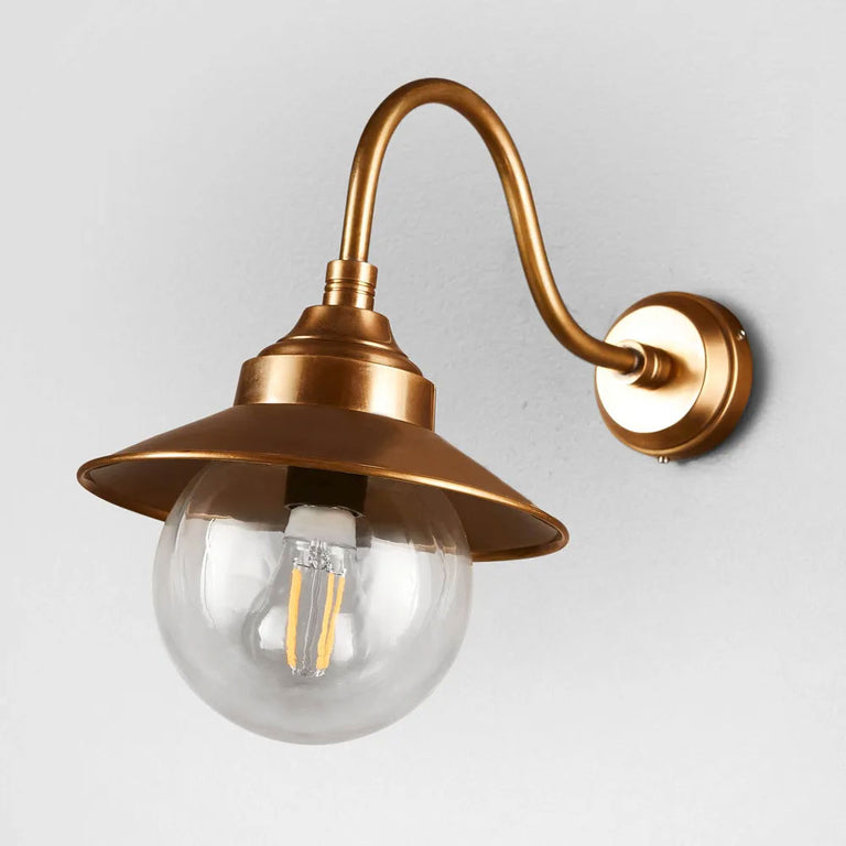 Zermatt Outdoor Wall Light Antique Brass IP54 - ELPIM51811AB