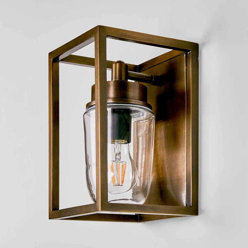 Wellington Outdoor Wall Light Brass IP54 - ELPIM51831ALB