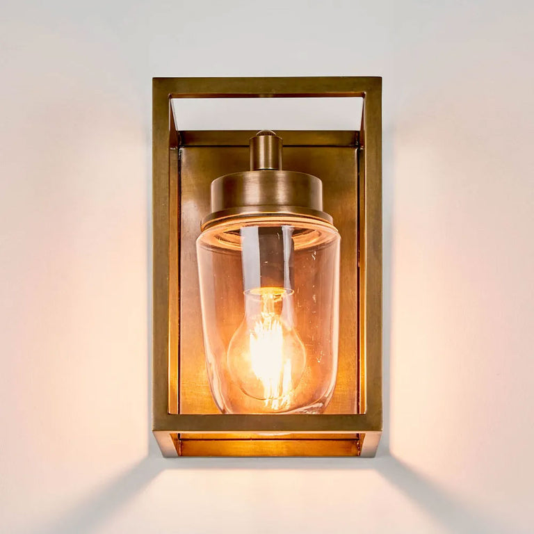 Wellington Outdoor Wall Light Brass IP54 - ELPIM51831ALB