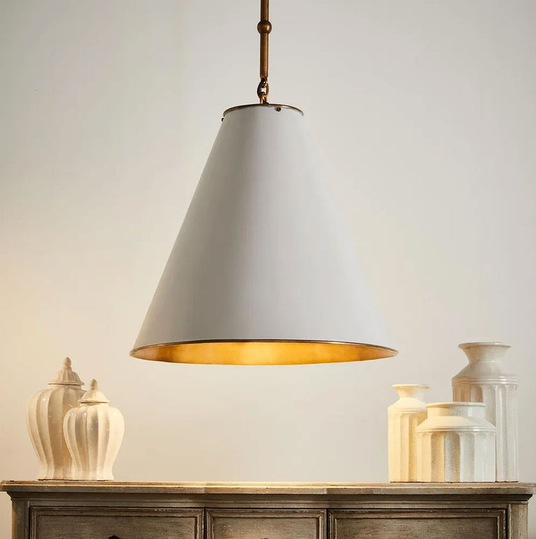 Monte Carlo Ceiling Pendant Large White and Brass - ELPIM51946AB