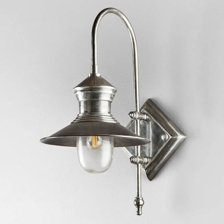 St James Outdoor Wall Light Antique Silver IP54 - ELPIM59526AS