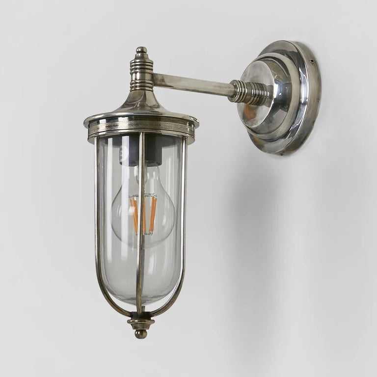 Noosa Outdoor Wall Lamp Antique Silver IP54 - ELPIM59837AS