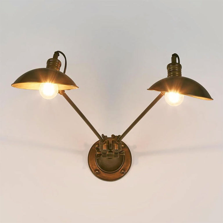 Remington 2 Light Wall Lamp Double Arm Brass - ELPIM59939ALB