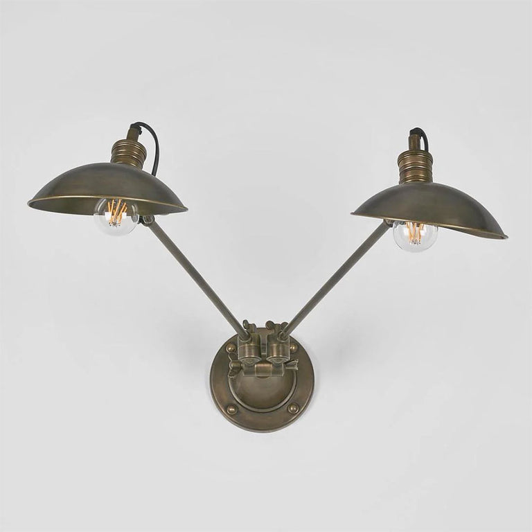 Remington 2 Light Wall Lamp Double Arm Brass - ELPIM59939ALB