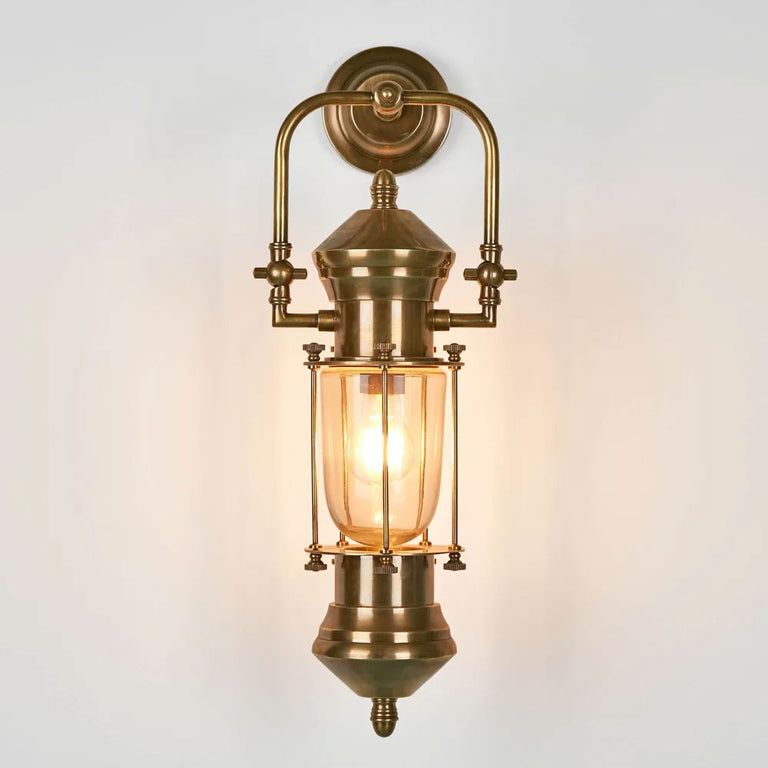 Lisbon Outdoor Wall Lamp Antique Brass IP54 - ELPIM59951AB